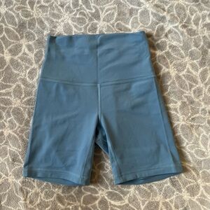 Blue Lululemon biker shorts